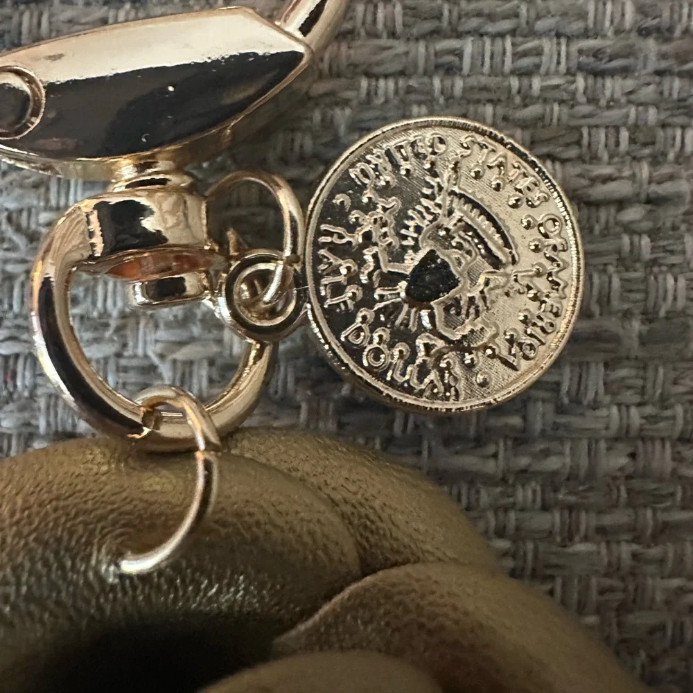 Handmade Wailiki‎ Gold Flower Keychain & Bag Charm NWOT